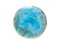 Sterling Ring With Large Larimar Stone, Size 8.5