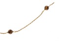 Delicate 14K And Stationed Tigers Eye Beaded Necklace