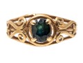 Interesting 10K Blue-Green Sapphire Ring, Size 5.75