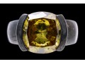 Sterling Silver Fabulous Contemporary Yellow CZ Ring, Size 7-