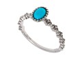 Sterling Bracelt And Ring With Turquoise And Howlite, Ring Size 7+