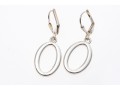 Sleek And Stylish Pair Of Oval Pendant Earrings 