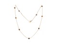 Delicate 14K And Stationed Tigers Eye Beaded Necklace