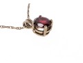 Sterling And Simple Garnet Pendant Necklace