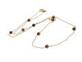 Delicate 14K And Stationed Tigers Eye Beaded Necklace