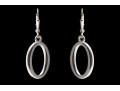 Sleek And Stylish Pair Of Oval Pendant Earrings 