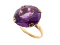 14K Synthetic Purple Sapphire Ring, Size 5.75-