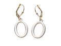 Sleek And Stylish Pair Of Oval Pendant Earrings 