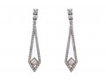 Sterling And Bright White Zirconia Earrings