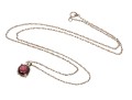 Sterling And Simple Garnet Pendant Necklace