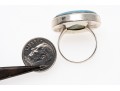 Sterling Ring With Large Larimar Stone, Size 8.5