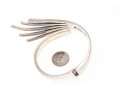 Sigi Pineda Magnificent Rare Vintage Sterling Silver Spray Bangle Bracelet