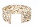 Sterling Bangle Bracelet With Woven Band