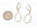 Sleek And Stylish Pair Of Oval Pendant Earrings 