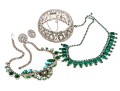 Collection Of Green And White Cubic Zirconia Fashion Jewelry