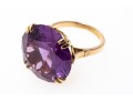 14K Synthetic Purple Sapphire Ring, Size 5.75-