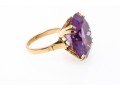 14K Synthetic Purple Sapphire Ring, Size 5.75-