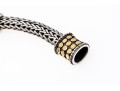 John Hardy Wonderful Classic Sterling Woven Bracelet With 18k Yg Dot Stations