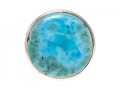 Sterling Ring With Large Larimar Stone, Size 8.5