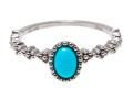 Sterling Bracelt And Ring With Turquoise And Howlite, Ring Size 7+