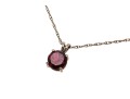 Sterling And Simple Garnet Pendant Necklace