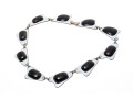 Abstract Kay Denning Black And White Necklace