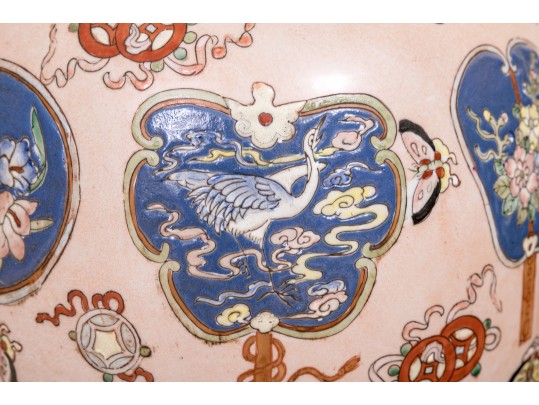 Pair Of Lidded Cloisonné Urns Made In Macau 