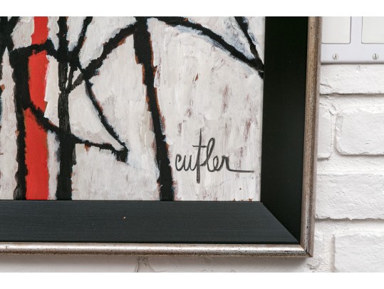 Cutler, Oil On Panel Floral Art