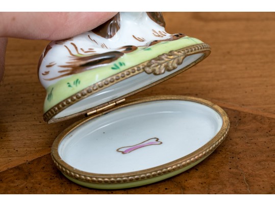 Tiffany & Co Limoge Dog Trinket Box
