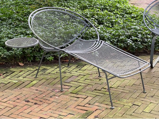 Maurizio Tempestini For Salterini, Lounge Bucket Chair With Side Table And Rocker Bucket Chair