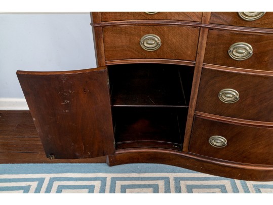 Drexel Mahogany Serpentine Sideboard From The Travis Court Collection