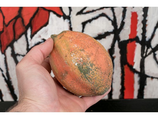 Artisanal Cement Bowl And Fruit