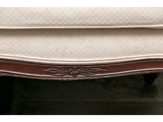 Carved Mahogany Upholstered Setee Frame- Reupholstery Needed.