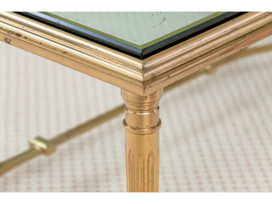 Elegant Gold Tone Brass Coffee Table 