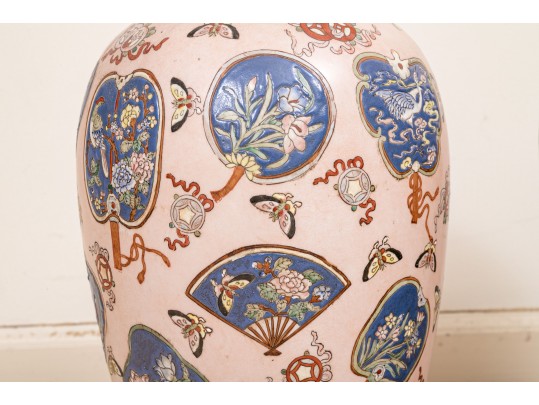 Pair Of Lidded Cloisonné Urns Made In Macau 