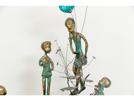 Malcolm Moran Bronze Sculptures Mounted On Stone, Each Stamp Signed