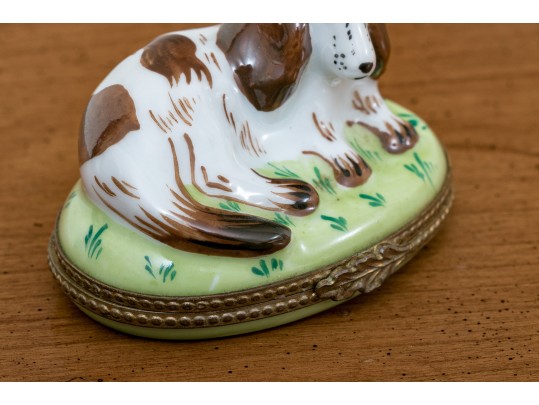 Tiffany & Co Limoge Dog Trinket Box