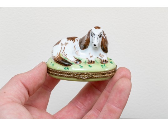 Tiffany & Co Limoge Dog Trinket Box