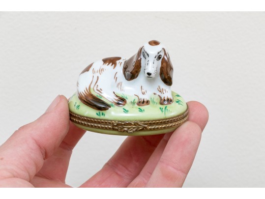 Tiffany & Co Limoge Dog Trinket Box