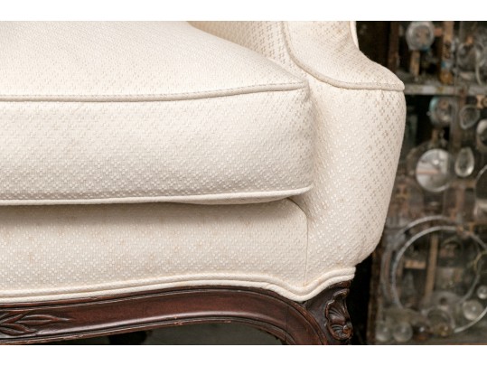 Carved Mahogany Upholstered Setee Frame- Reupholstery Needed.