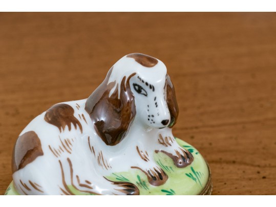 Tiffany & Co Limoge Dog Trinket Box