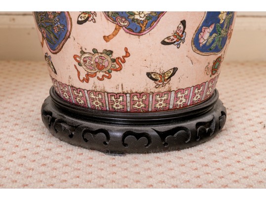 Pair Of Lidded Cloisonné Urns Made In Macau 