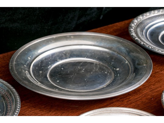 Collection Of Five Sterling Silver Trays/dishes 18.900 OZT 
