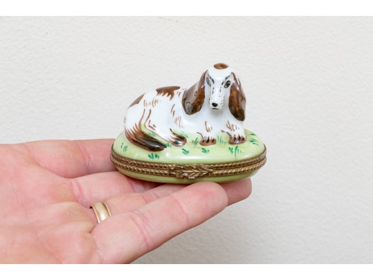Tiffany & Co Limoge Dog Trinket Box