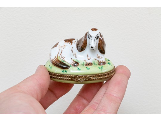 Tiffany & Co Limoge Dog Trinket Box