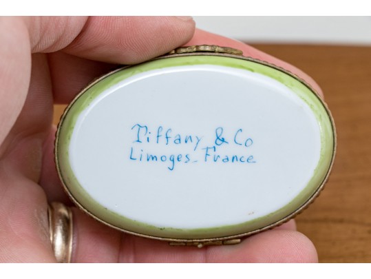 Tiffany & Co Limoge Dog Trinket Box