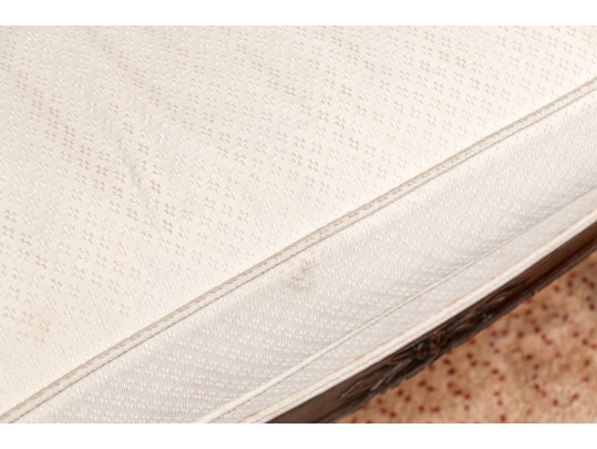 Carved Mahogany Upholstered Setee Frame- Reupholstery Needed.