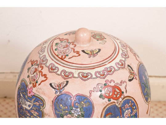 Pair Of Lidded Cloisonné Urns Made In Macau 