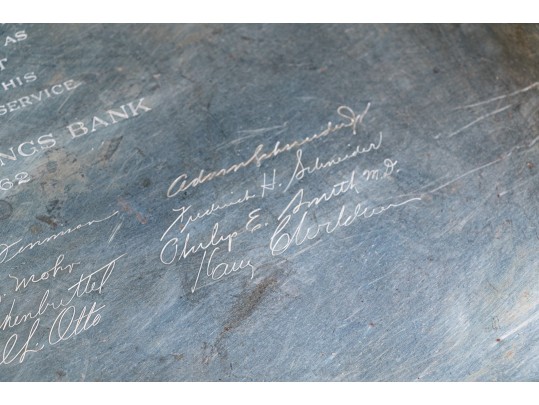 Impressive Tiffany & Co. 35.020 OZT  Roosevelt Savings Bank Award Tray 35.020 OZT