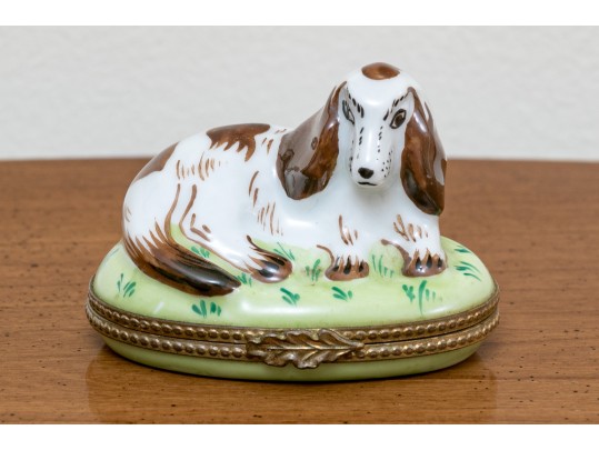 Tiffany & Co Limoge Dog Trinket Box